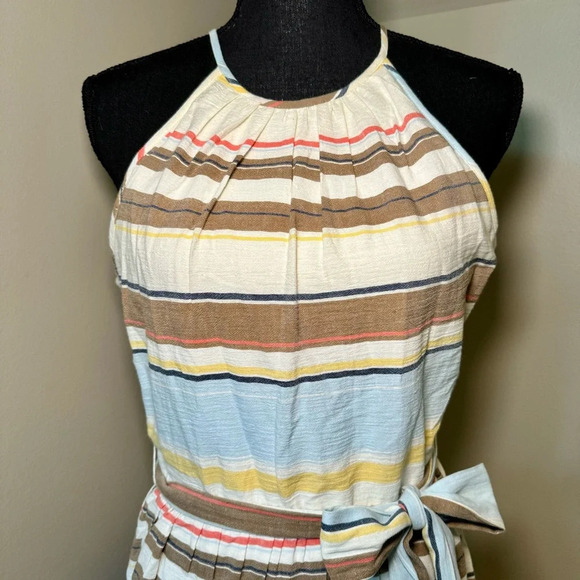 DKNY Cotton Halter-Neck Midi Belted Dress
Ivory / Multicolor size 2 NWT - Picture 2 of 8